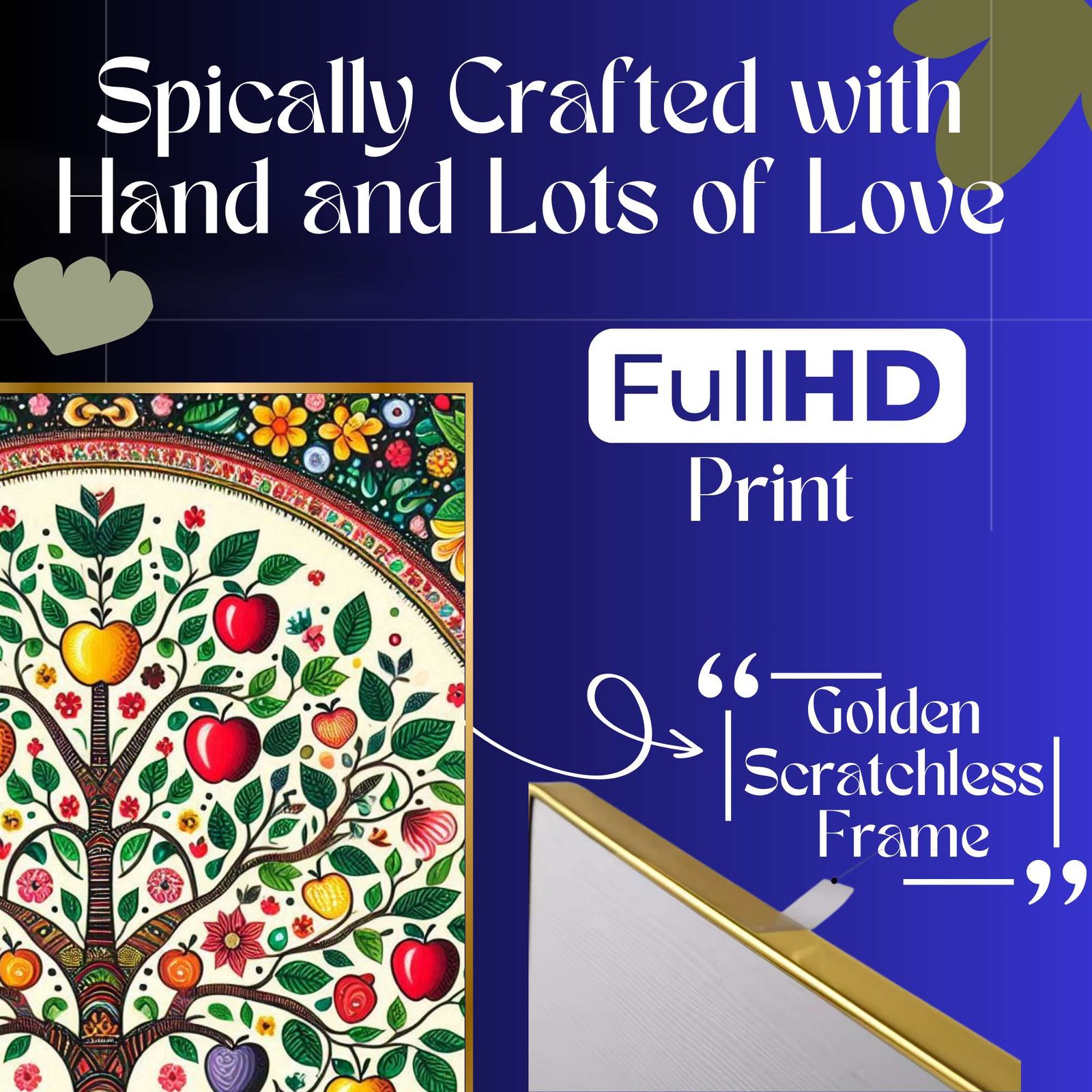 Set of Four Wall Paintings for Wall Dacoration Golden Framed Wall Paintings for Living Room & Bedroom Wall Art for Home Decoration & Office Wall Dรฉcor (13x10 inch CH-GD4-7) - Image 3